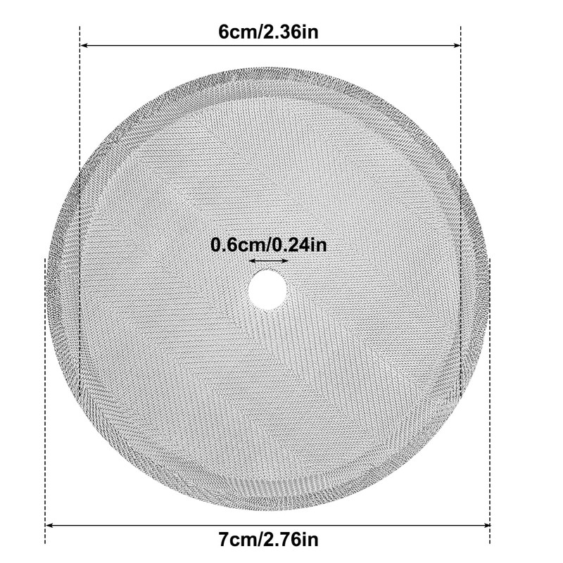 French Press Replacement Screens, 6 Pack, Stainless Steel Reusable Mesh