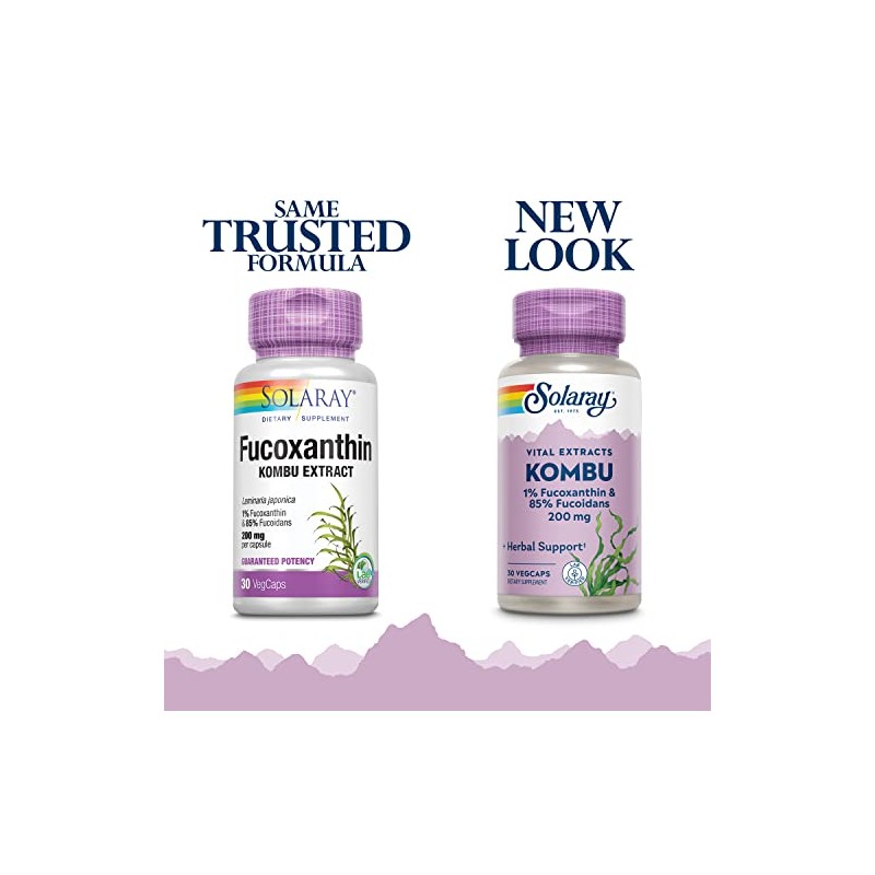 Solaray Fucoxanthin Special Formula Vegetarian Capsules, 400 mg, 30 Count