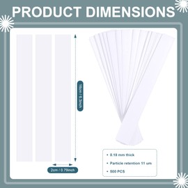 500 Pcs 6.3 x 0.79 Inches Grade 1 Chromatography Paper Strip Experiments Filter Paper Laboratory Cleaning Paper for Pigment Separation Chemistry Experiment for Laboratory Classroom School University