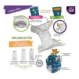Pañales Ecológicos Lavables Ecopipo 12 Pack Mix                                                                                                       