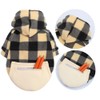 Plaid Dog Hoodie for Small Medium Large Dogs with Zipper