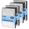 4 Pack Replacement Filter Compatible with MA-25 Air Purifier S1/W1/B1,