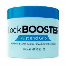 Style Factor LockBooster Twist and Grip High Shine and Conditioning Pomade Salon Size (10.1 Ounce (Pack of 1), Tea Tree)