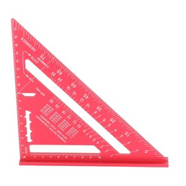 Woodworking Measuring, Carpenter Die cast Aluminum Alloy for Measuring and Marking Tool(Red) (Red)