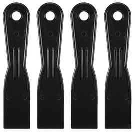 uxcell Putty Scraper 1.5" ABS Plastic Spatula Drywall Patch Repair Spreader Wall Covering Smoother Black 4Pcs