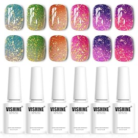 Vishine- Juego de esmaltes de uñas en gel que cambian de color, esmalte de uñas en gel con temperatura cambiante, barniz UV LED                       