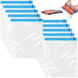 Vakuumbeutel Reise 10pcs Kompressionsbeutel Reise 40x60cm Vakuumbeutel Zum Rollen Wiederverwendbar Vakuumbeutel Ohne Staubsauger Vacuum Bags für Kleidung Reise Decken Koffer Rucksack Reiseutensilien