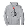 Middle Finger Jolly As Adult Joke Offensive Christmas Pullover Hoodie,