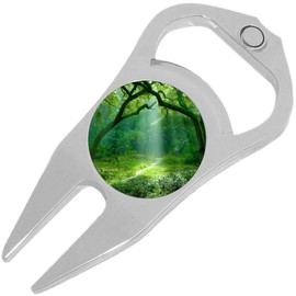 NewCharms Forest Trees Grass Golf Ball Marker Divot Repair Tool Bottle Opener