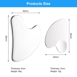 3 x Gua Sha Stone - Stainless Steel Gua Sha Stone, Gua Sha Massage Tool, for Jaw Shaping & Swelling Reduction & Slimmer Face & Contouring - Lymphatic Drainage Massage Scraper