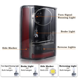 KAMDKI A Pair Upgrade Smoke Lens Tail Light Fit For 2009-2015 Honda Pilot W/Bulbs W/Wiring Harness Left Driver Right Passenger Brake Light Black Housing Rear Lamp 33500SZAA01 HO2800174