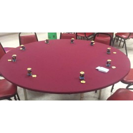 Original Poker Felt Casino Style table cover fits 72" round - elastic - fs