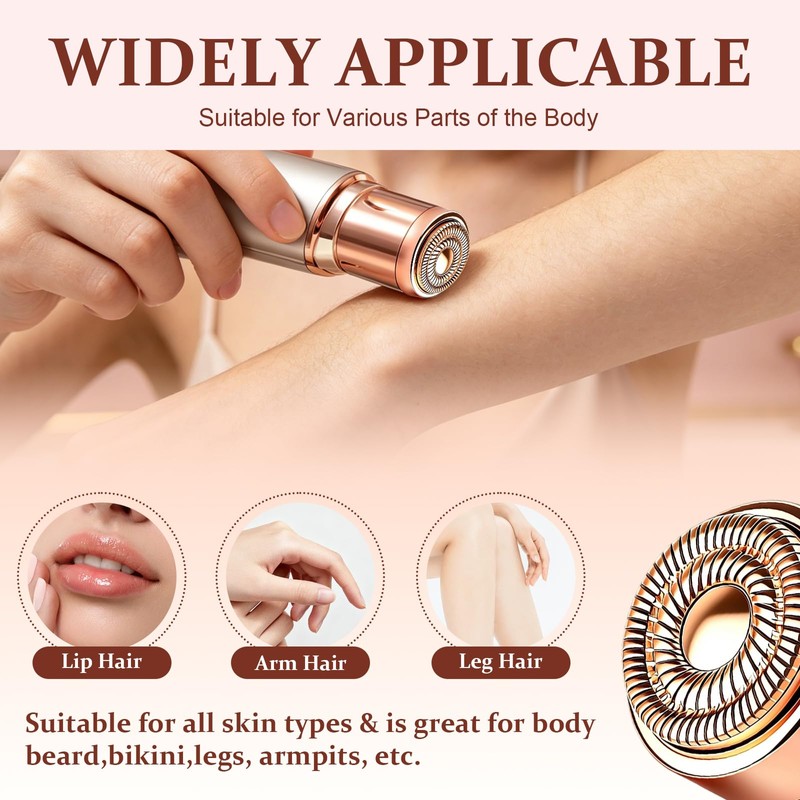 6PCS Gen 2 Replacement Heads for Flawless Facial Hair Remover,