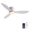 Nuoqiso 42 Inch Flush Mount Ceiling Fans with Lights and