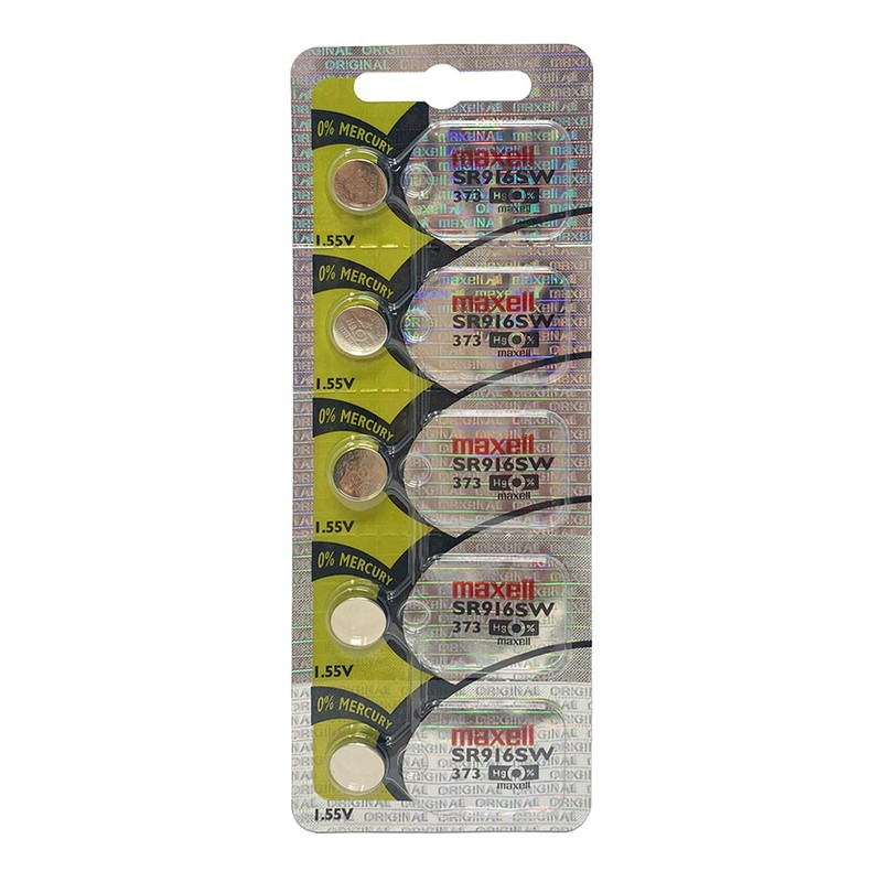 5pk Maxell SR916SW SR68 SR916 373 Silver Oxide Watch Battery