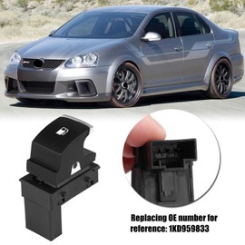 Fuel Release Switch, Fuel Gas Door Release Switch Button Replacement for Golf MK5 1KD959833 for interruptor combustible mk5 fuel flap switch mk5 fuel release switch golf mk5 gas