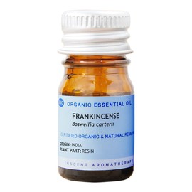 Organic Frankincense (Olibanum/Frankincense), 0.2 fl oz (5 ml), Incent Organic Essential Oil, Essential Oil, 0.2 fl oz (5 ml)