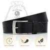 LINDENMANN Men's Leather Belt 40 mm Wide Belt Full Cowhide