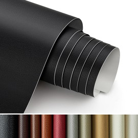 Joy Decor Self Adhesive Leather Repair Patch, 17x60 Inch Black Leather Patches for Furniture, Sofa, Couch, Car Seat, Large Repair Tape