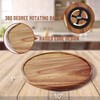 10-inch Acacia Wood Lazy Susan Organizers, ACIAZAAZ Lazy Susan Turntable
