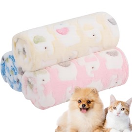 MXHBSTP 3 PCS Cat Blanket, 60 * 40Cm Puppy Blanket, Warm and Soft Pet Blankets for Cats and Small Dogs, Cozy Fleece Throws Kitten Blanket for Furniture Protection, Travel, and Crate Comfort
