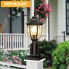 Lamomo Motion Sensor Outdoor Post Lights, Dusk to Dawn Lamp