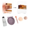 5pcs Makeup Brush Cleaning Solution Bowl Kit Residue Removal Powder