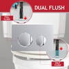 SPARES2GO Luxury Flush Plate Kit for Concealed Toilet Cistern Wall