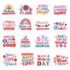 16 Pieces Positive Affirmations Iron On Chenille Hippie Patches Daily