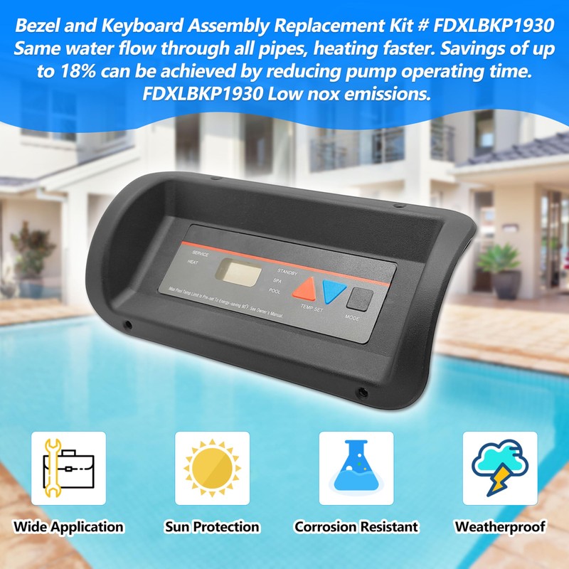Bezel and Keypad Assembly Replacement Kit FDXLBKP1930 Compatible with Hayward