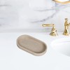 B Baosity Soap Dispenser Tray Vanity Tray Oval Shape Sleek