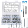 FandWay 360 Pcs M4.2(#8) Zinc Plated Steel Countersunk Head Phillips