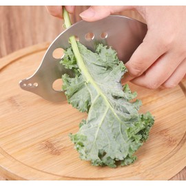 Stainless Steel Herb Stripper, 8-Hole Kitchen Leaf Stripping Tool for Herbs and Kale
