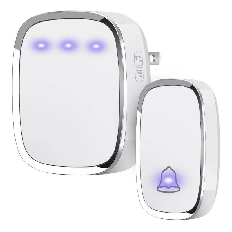 AJC Toys Timbre Inalámbrico Para Puerta Con 1 Receptores Impermeables