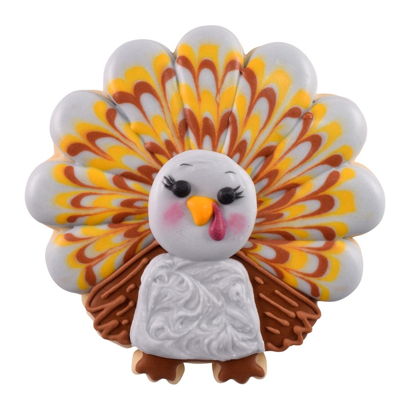 R & M International 8023 Turkey Shaped Tinplated Steel Cookie