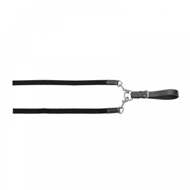 Horze Web Draw Reins - Size:Pony Color:Black