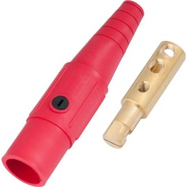 2/0-4/0 RED MALE PLUG 600V/400A 1P1W CAM-Style plug