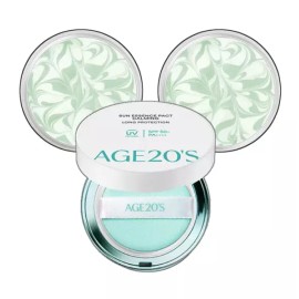 Alsu Eobseum 에이지투웨니스 선 에센스 팩트 카밍 리필 12.5g x 2개 + 케이스 세트 Age 20's Sun Essence Pact Calming Refill 12.5g x 2 Pieces + Case Set