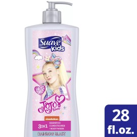 Suave Jojo Siwa 3-in-1 Shampoo Conditioner & Body Wash, Tear-Free 28 oz