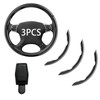 Steering Wheel Covers, Carbon Fiber Anti-Skid Clip on Car Steering
