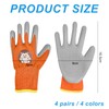 Nicphyn 4 Pairs of Work Gloves for Children 5-7 Years,