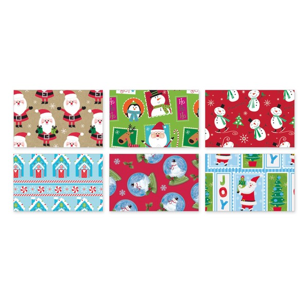 Christmas Gift Wrapping Paper Multi Pack of 6 Rolls of Gifting Wrap Xmas Gifts; Includes a Total of 180 sq. ft. of Wrap. Each Roll is a Different Design, No Duplicates!