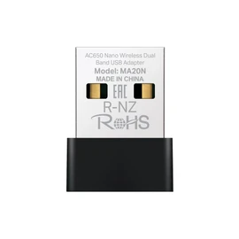 Mercusys AC650 Nano Wireless USB Adapter, Dual Band, Plug & Play, Miniature Design, WPA3 Security, Compatible with Windows 10/11, No More Configuration (MA20N)