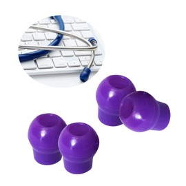 Javinhau MDF Stethoscope Ear Pieces, Unbeatable Comfort Soft-Sealing Stethoscope Ear Tips Replacement Comptible with MDF Stethoscope Spare Parts Earplugs Accessories(Purple)