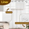 Barossa Design Fabric Snap-in Shower Curtain Liner Replacement, Removable &