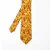 Ambesonne Necktie, Shady Fall Oak Maple Leaf, 3.7", Yellow Marigold