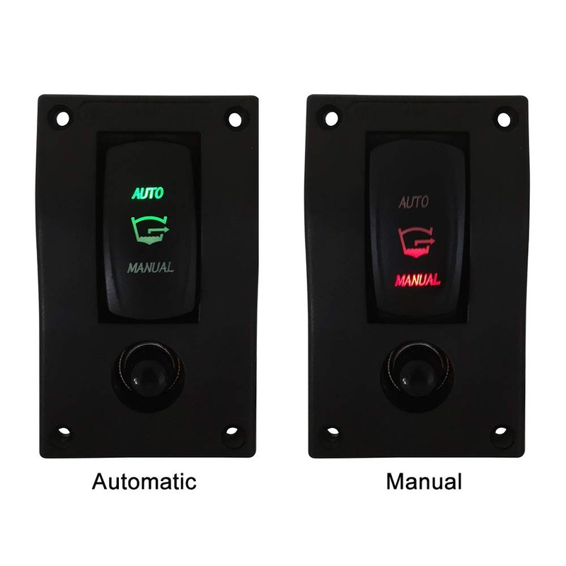 3-Position Bilge Pump Rocker Switch Panel, Automatic - Off -