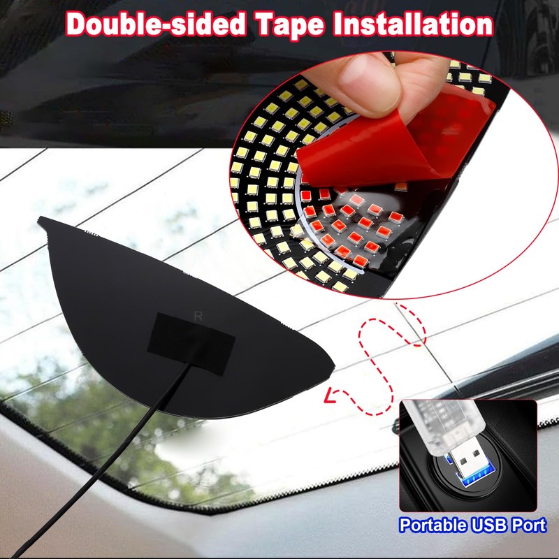 LECART Devil Eyes Light for Car Windshield, Animated LED Eye