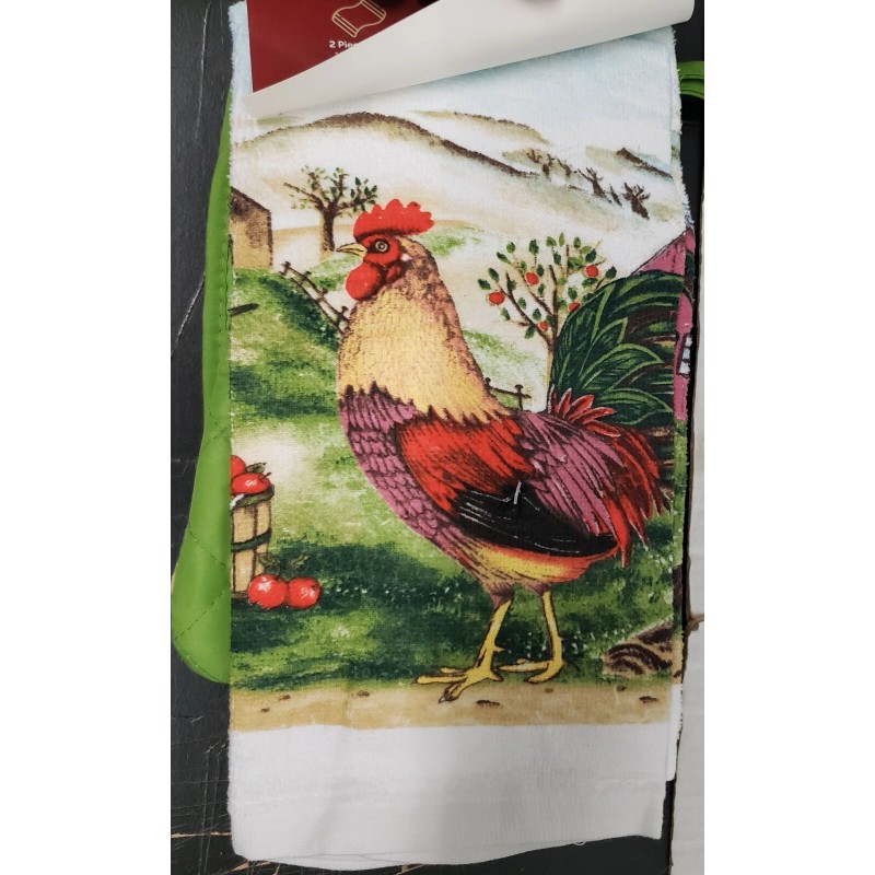 Premius 5pc Kitchen Set: 2 Jumbo Pot Holders, 1 Oven