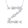 Pass Diamond Tester Letter E Multi Cut VVS Moissanite Necklace